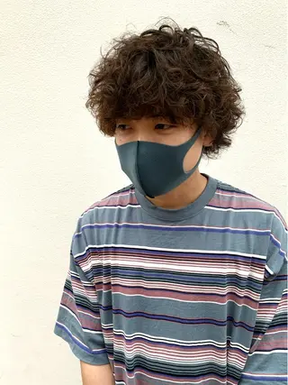 ミディアム カラー パーマ 〽️magico/ ウルフDaiki〽️のヘアスタイル