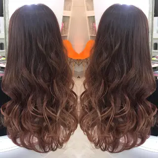 セミロング ロング カラー 髪質改善 中川　翔のヘアスタイル