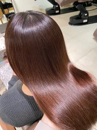 セミロング 艶カラー🩵中久保 舞優🩵のヘアスタイル