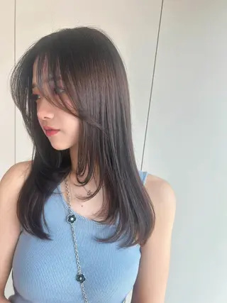 セミロング カラー VISUALIST所属・小倉/レイヤー/ 顔周りカット/naoのヘアスタイル