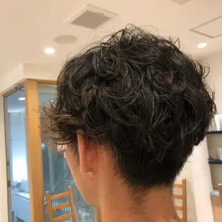 ショート パーマ メンズ 艶髪／シールエクステ 🌻ノゾミ🌻のヘアスタイル