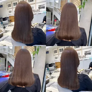 セミロング カラー カジュアルを女っぽく 𝗮𝘆𝗮𝗰𝗼のヘアスタイル