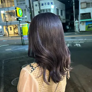 セミロング 🎀ハイトーン/ 艶カラー/夕月🎀のヘアスタイル
