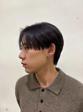 ショート カラー フェザーパーマ🪶 シャドウ/ジュンエイのヘアスタイル