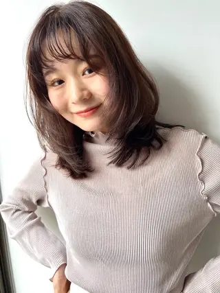 セミロング カラー レイヤー/透明感 カラー💘akariのヘアスタイル