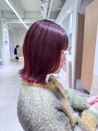 カラー ulu名古屋栄所属・落合しほ/韓国ヘア/ 髪質改善/縮毛矯正のヘアスタイル