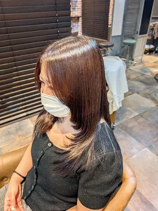 セミロング カラー HAIR STORY r-ism next所属・寺田百花/髪質改善/ カットモデル募集のヘアスタイル