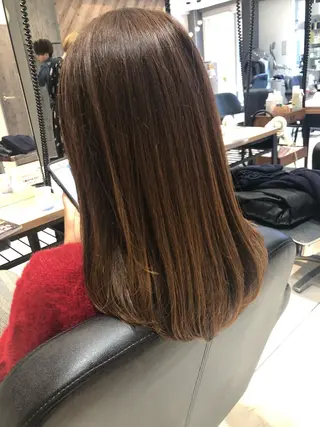 ミディアム カラー パーマ 村上 由紀のヘアスタイル