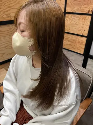 セミロング カラー パーマ ヘアアレンジ メンズ キッズ ネイル マツエク・マツパ アイブロウ times salon名駅所属・久木原 ゆりのヘアスタイル