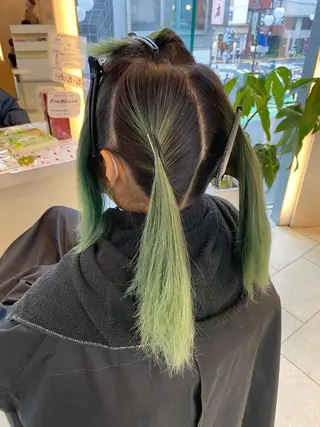 セミロング カラー レイヤー/ベージュ カラー/ハシモトのヘアスタイル