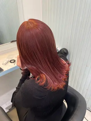 ミディアム カラー 🍒♡艶髪暖色カラー saaya♡🍒のヘアスタイル