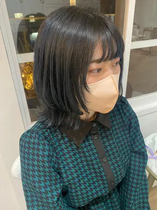 ミディアム カラー 韓国×髪質改善カラー 💎hinaのヘアスタイル