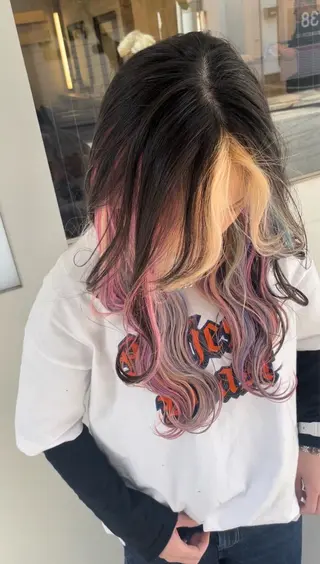 セミロング カラー ハイトーン カラー/久保田彰のヘアスタイル