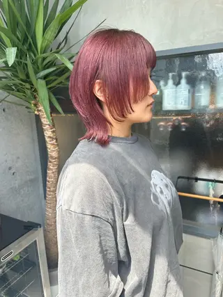 ミディアム カラー ボブ/似合わせカット /ニュアンスカラーのヘアスタイル