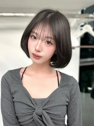 ミディアム YVESS所属・YVESS 韓国ボブ mayu/表参道のヘアスタイル