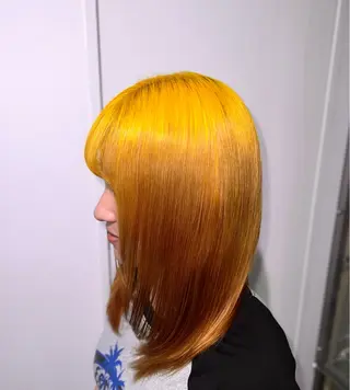 ミディアム カラー 渋谷/ハイトーン/ プルエクステ/大和のヘアスタイル