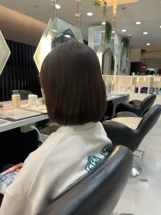 ショート 超透明感カラー🦋韓 国羽エクステ🪽🫧のヘアスタイル