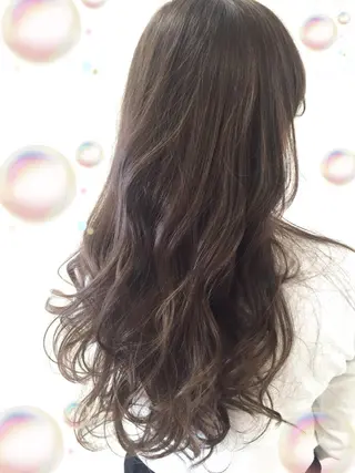 ロング カラー 高橋恵🌈生え癖改善 ウルフ/レイヤーのヘアスタイル