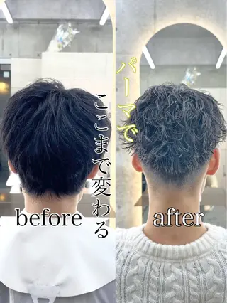 ショート パーマ 【池袋店 店長】伊藤 昂樹/曲がる縮毛矯正のヘアスタイル