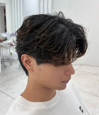 ショート カラー パーマ メンズ Ace men's salon 岡崎店所属・水谷 璃温のヘアスタイル