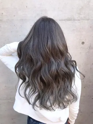 ロング カラー a-o横浜所属・色落ちまでキレイに！ ！女性サロンのヘアスタイル