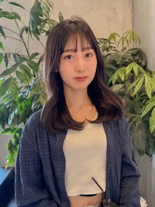 ミディアム シャドウパーマ/ツイ スト/近藤百華🎀のヘアスタイル