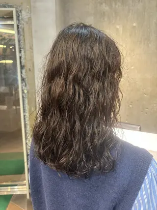 セミロング パーマ パーマ、ストレート 🫧ちひろ🫧のヘアスタイル