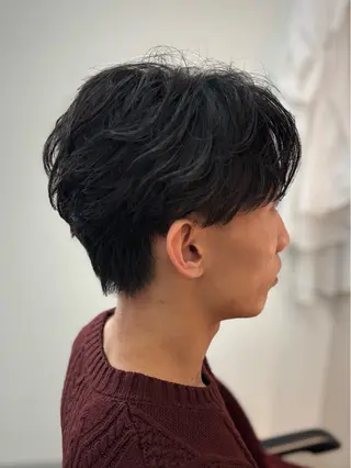 パーマ メンズ 保立/フェザーパーマ /メンズカットのヘアスタイル