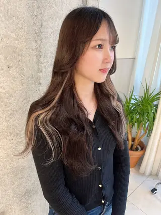 ロング りおな/エクステ /ミルクティーカラーのヘアスタイル