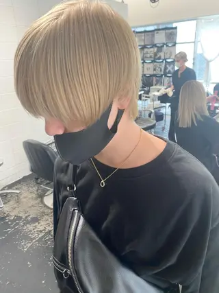 ショート カラー パーマ ヘアアレンジ メンズ nico TOKYO 渋谷所属・ブリーチ　ハイトーン 特化🌈フジタハルキのヘアスタイル