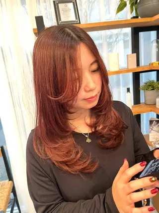 ロング 岩井 駿のヘアスタイル