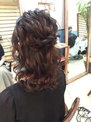 ショート ミディアム セミロング ヘアアレンジ ヘアセット/卒業式 袴着付け✨清水玲歌のヘアスタイル