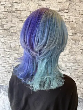 カラー 派手髪/ハイトーン/ エクステ✨ユウキのヘアスタイル