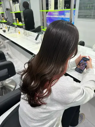 セミロング カラー ヘアアレンジ 🥀社内技術講師🥀 稲場皓一のヘアスタイル