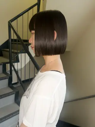 ショート カラー ☕️結【suii.】 ボブ/ヘアセット☕️のヘアスタイル