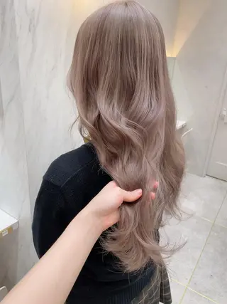 カラー rina／ベージュ ワンホン/韓国ヘアのヘアスタイル