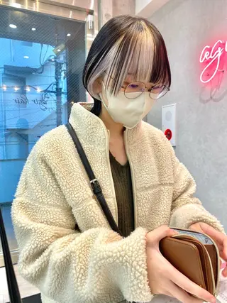 ショート カラー ヘアアレンジ 小顔カット/艶 カラー特化♡MIHOのヘアスタイル