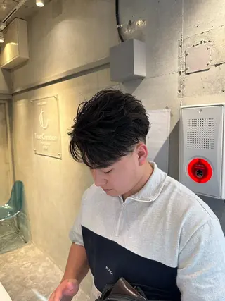 パーマ メンズ 💎メンズカット ／フェザー／細野💎のヘアスタイル