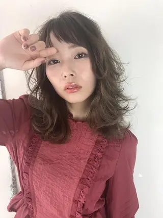 ミディアム カラー Lafesta HAIR和歌山駅前店のヘアスタイル