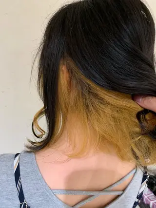 ミディアム カラー 小島嵩人 縮毛矯正 髪質改善のヘアスタイル