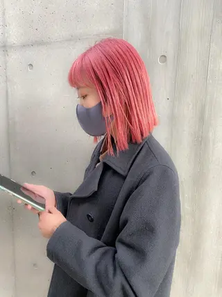 ミディアム カラー hair design verda所属・レイヤー暖色カラー 池袋Yamamotoのヘアスタイル