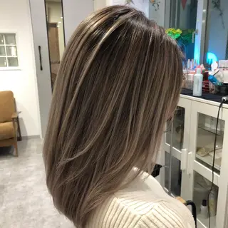 ミディアム カラー JILBLAN京都 ショート/ハイライトのヘアスタイル