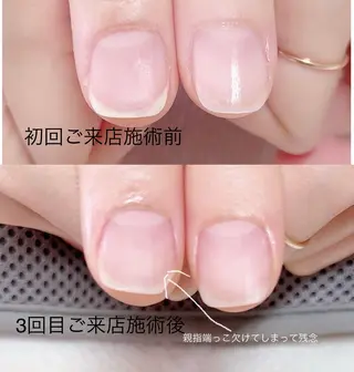 ネイル 北浦和 自爪育成ケアのネイルデザイン