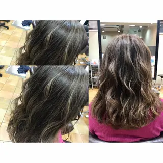 セミロング カラー ヘアアレンジ 🫧透け感⋆艶髪💎 山口アヤカのヘアスタイル