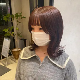 ミディアム カラー Natsuki/韓国 ボブ/レイヤーカットのヘアスタイル