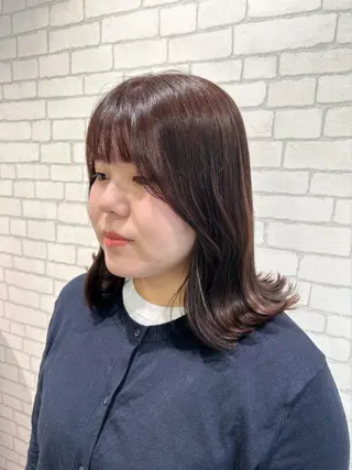 ミディアム カラー ボブ/レイヤー/ ダブルカラー/みのりのヘアスタイル