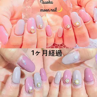ネイル 🌙都岡 ムーンネイルのネイルデザイン