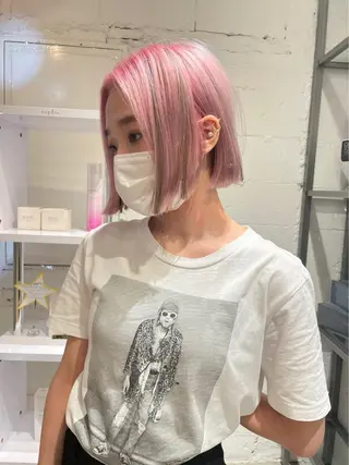 ミディアム カラー 艶ハイトーン👑♡ NATSUKIのヘアスタイル