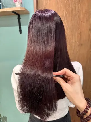 セミロング カラー 🧸プルエクステ❤︎ ネイルKAO🧸のヘアスタイル