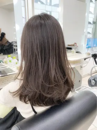 ミディアム コテ巻き風パーマ💛 池袋のヘアスタイル
